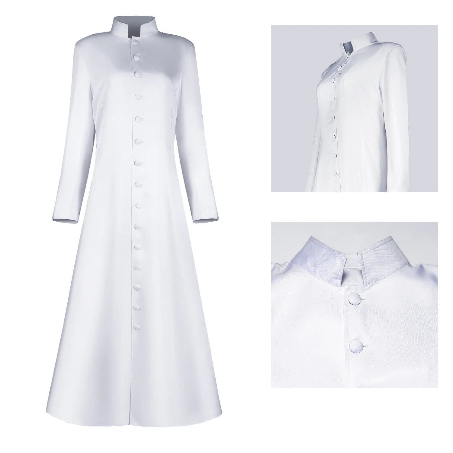 Medieval Priest Costume Long Clergy Robes Clergy Costume Pastor Minister Coat for Halloween Cosplay