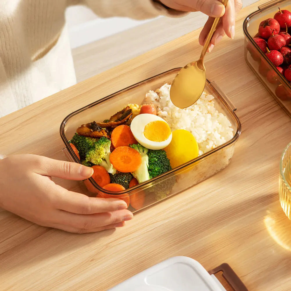Vacuum Food Storage Container with Vacuum Pump Refrigerator Food Preservation Box with Removable Drain Plate Kitchen Storage Box