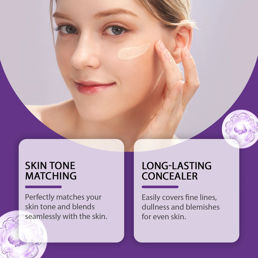 Concealer Improve Skin Elasticity Brighten Complexion Not Easy Remove Makeup Moisturizing Liquid Lightweight Dark Circle Blemish