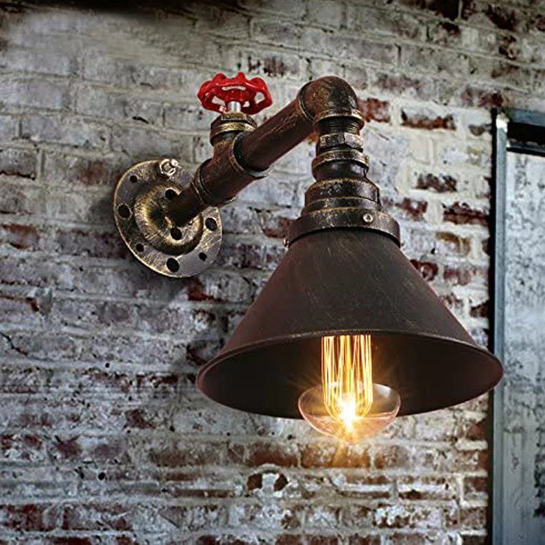 Loft Antique Industrial Aisle Bar Wall Lamp Clothes Shop Balcony Cafe Wall Light Tv Background Home Decor Water Pipe Wall Lamp