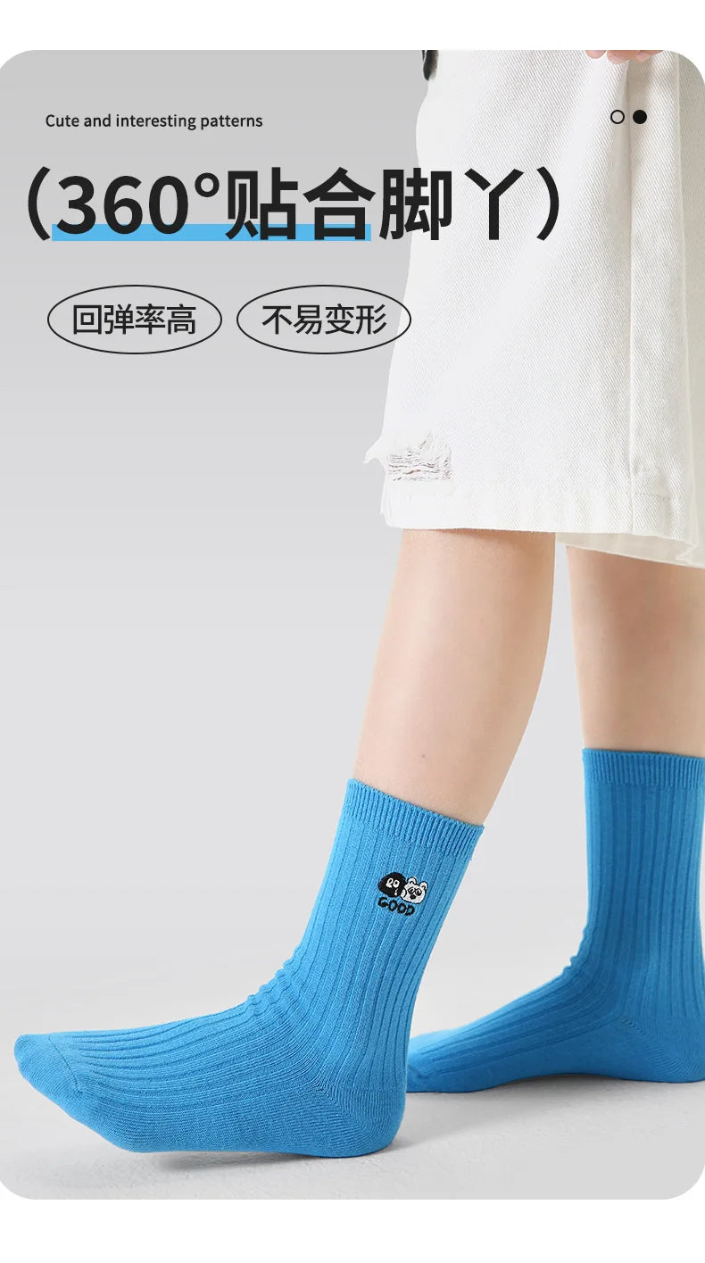 Newest Boys Girls Socks 2025 Spring Baby Cotton Socks Sport Sock  Double Needle 3-12T Children's  Socks
