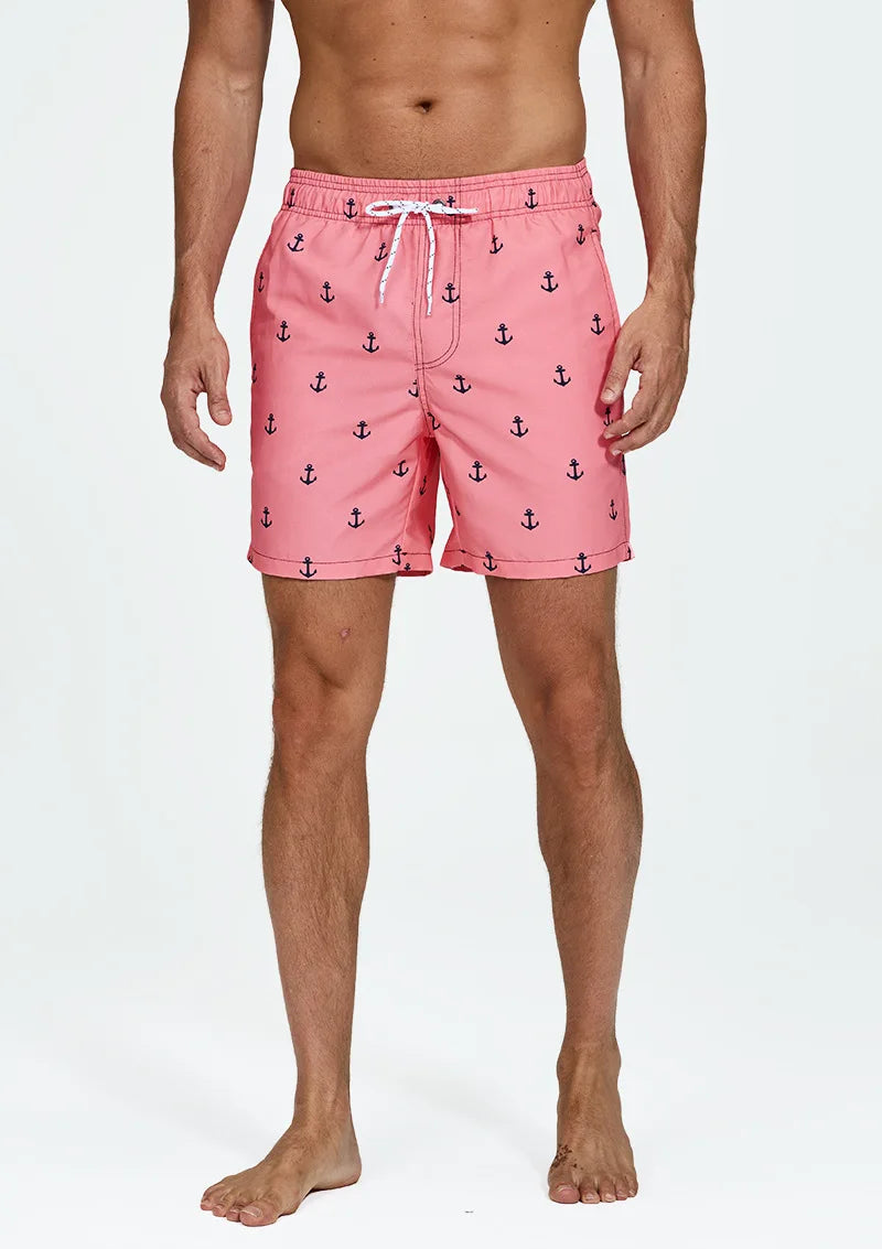 Quick-drying swimwear men beach shorts men's swimming trunks suit bath man holiday shorts quarter-print swimming trunk swimsuit