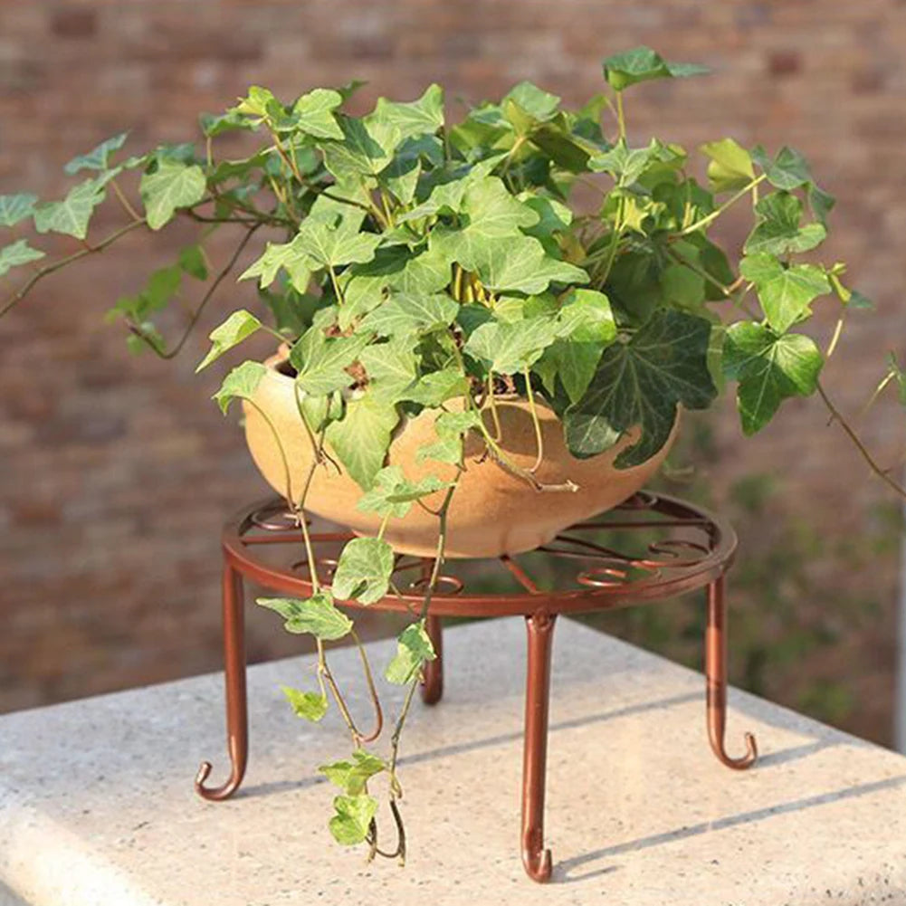 24cm Heavy Duty Metal Rustproof Iron Plant Stand Flower Pot Base Holder Home Garde  Indoor Outdoor Plant Display