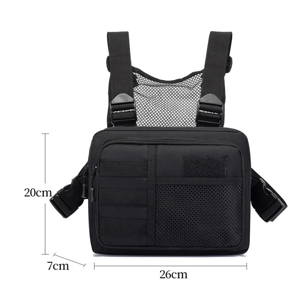 Fishing Chest Bag Men's Tactical Bags Waterproof Molle Nylon Climbing Camping Backpacks Outdoor Travel Vest Backpack Fanny Pack