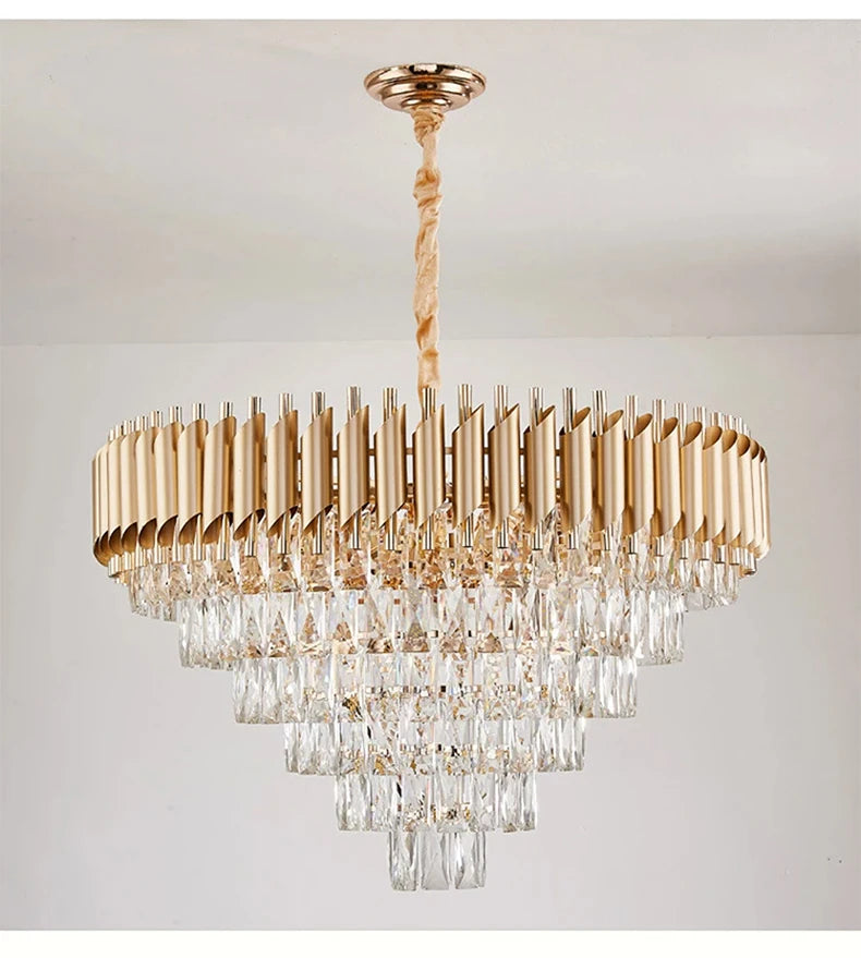 Luxury Modern Living Room Crystal Ceiling Chandelier Lighting Light Lustre Indoor Dining Bedroom Home Decor Hanging Pendant Lamp