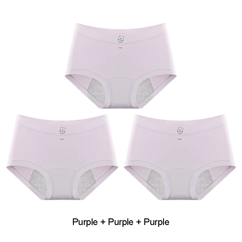 Women's Menstrual Panties Woman Reusable Menstrual Pads Period Underwear Women's Cotton Briefs Menstruation Sexy Super Absorbent