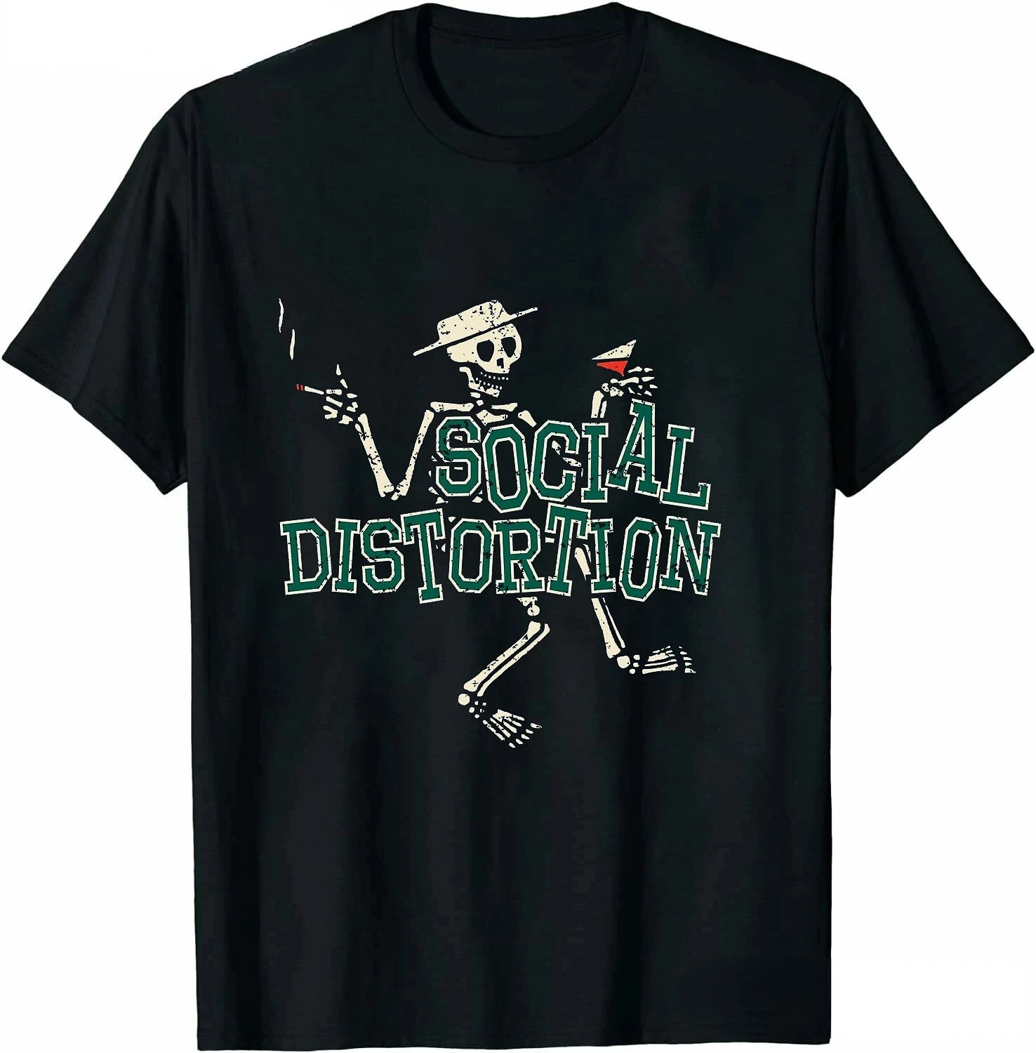 Men Clothing Social Distortion Winged Wheel TShirt Ball and Chain Mens Tshirt Street Hip Hop Style Tees Loose Tops Streetwear