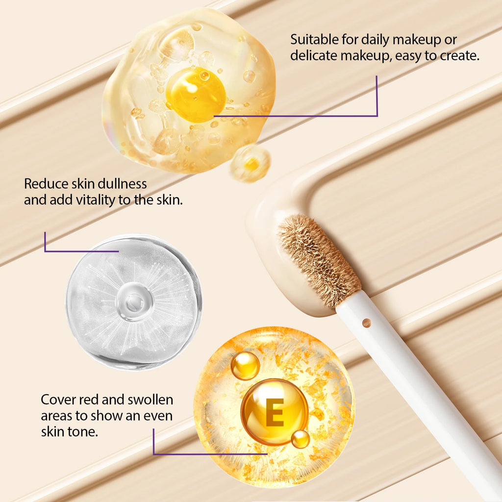 Concealer Improve Skin Elasticity Brighten Complexion Not Easy Remove Makeup Moisturizing Liquid Lightweight Dark Circle Blemish