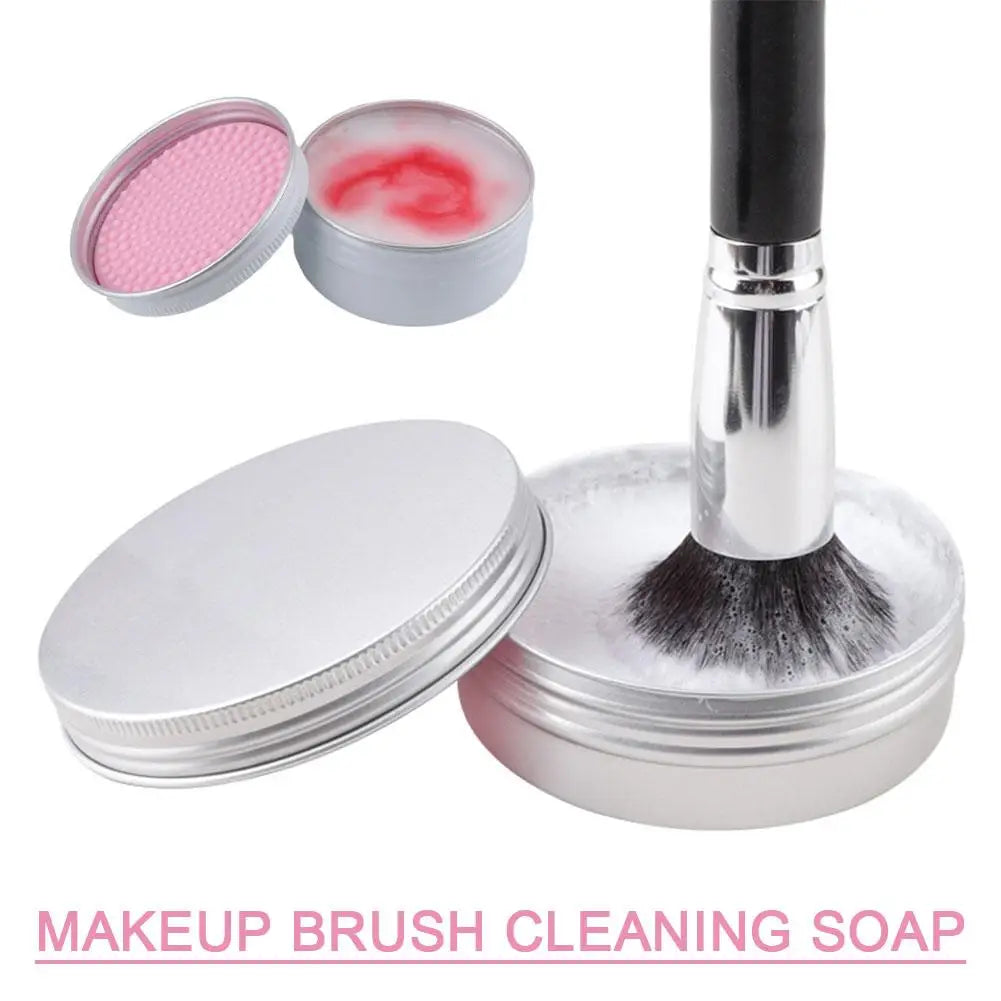 Makeup Brush Cleaner Shampoo Soap Solid Brush Cleaning and Bar Cosmetic Brush Removes Dirty Cleaning Soap Color Stain Pad