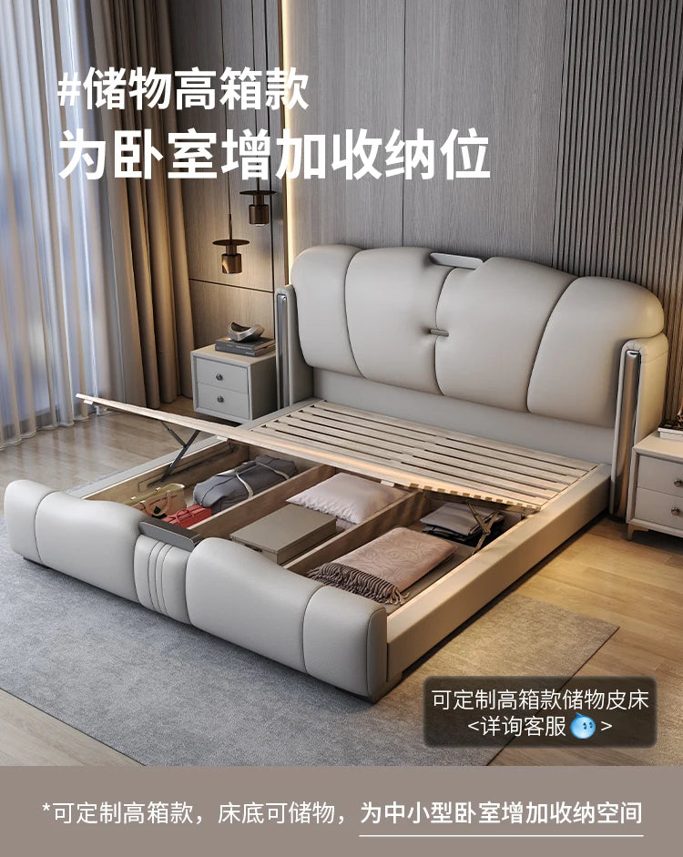 European Sleeping Bed Princess Platform Double Luxury Massage Bed Design Full Storage Sofa Letto Matrimoniale Trendy Furniture