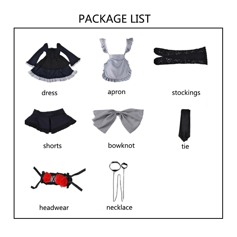 Anime My Dress Up Darling Cosplay Costumes Marin Kitagawa Lolita Dress Kuroe Shizuku Black Maid Dress Uniform Halloween Suits