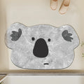 Bathroom Carpet Non-slip Water-absorbent Dirt-resistant Floor Mat Cute Animal Head Pattern Rug Irregular Size Home Decor Mats