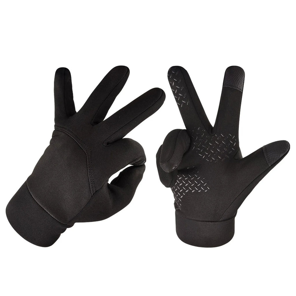 Winter Men Gloves  Windproof Waterproof Brushed Gloves For Outdoor Sports Activities Skiing Black Winter Men Gloves