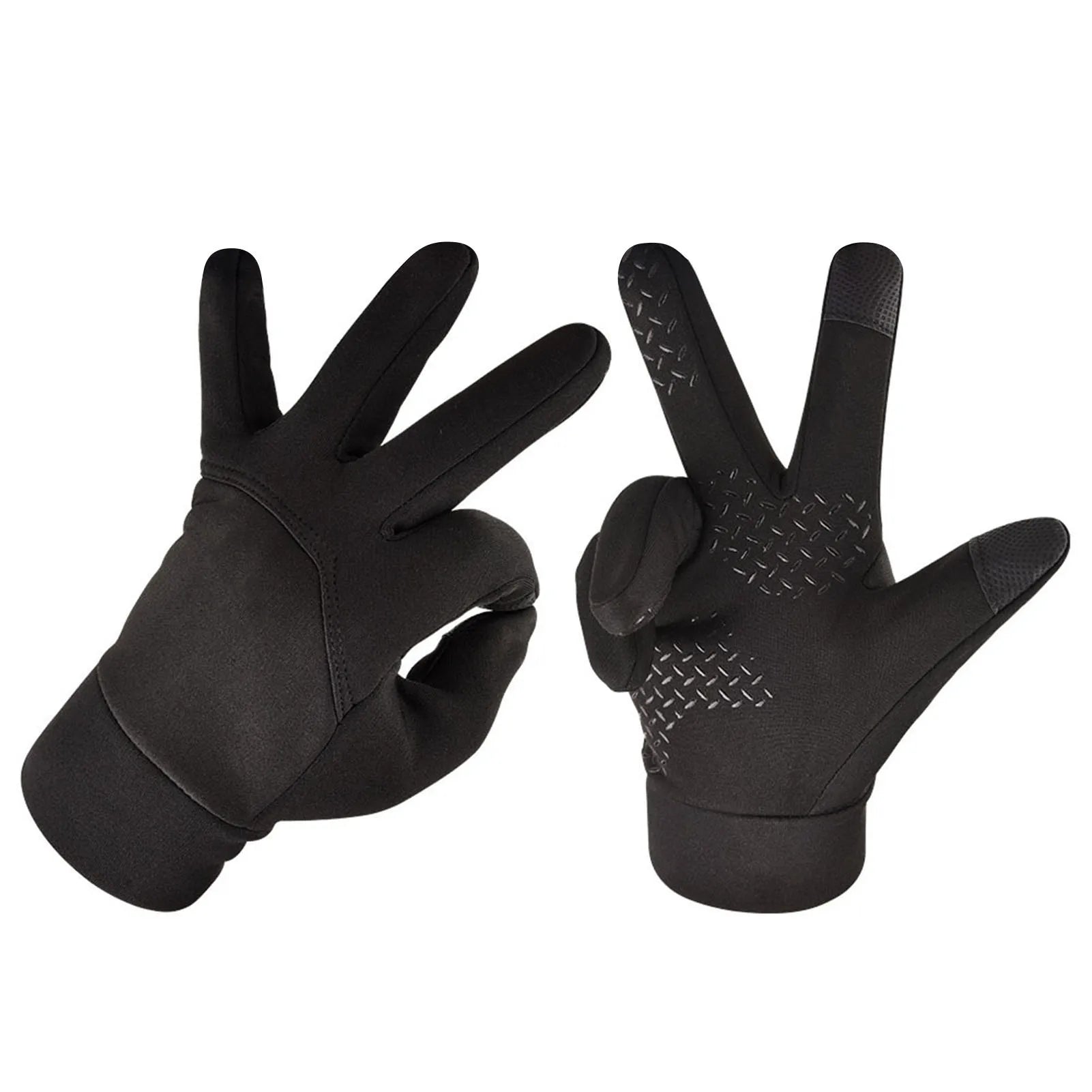 Winter Men Gloves  Windproof Waterproof Brushed Gloves For Outdoor Sports Activities Skiing Black Winter Men Gloves