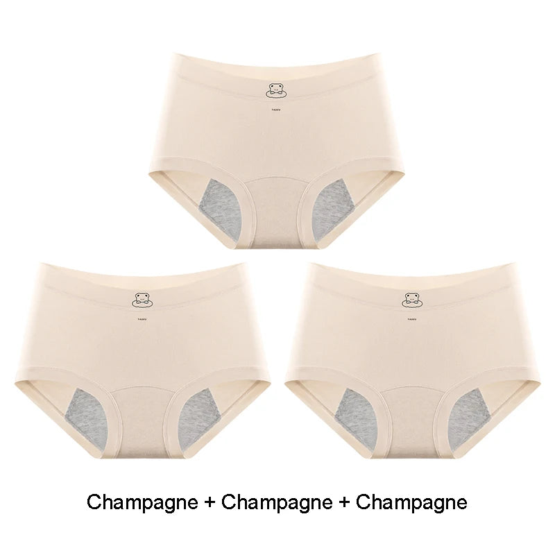 Women's Menstrual Panties Woman Reusable Menstrual Pads Period Underwear Women's Cotton Briefs Menstruation Sexy Super Absorbent