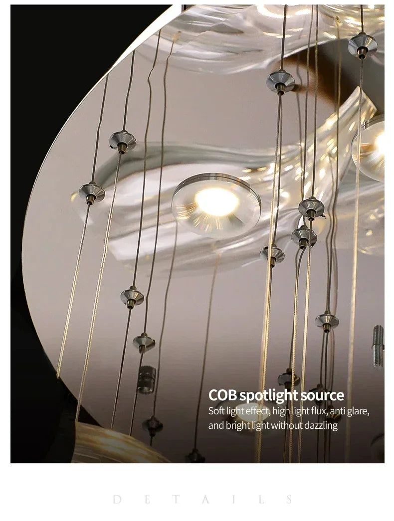 Italian Creative Petal Glass Pendant Lamp Modern Chandelier For Living Room BedroomKitchen Luxury Home Decor Lustre Hanging Lamp