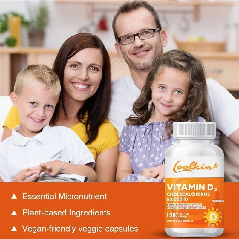 Vitamin D3 5000IU, Rich in Vitamin D for Healthy Antioxidants Supporting Immune System Function - 120 Capsules, Non-GMO