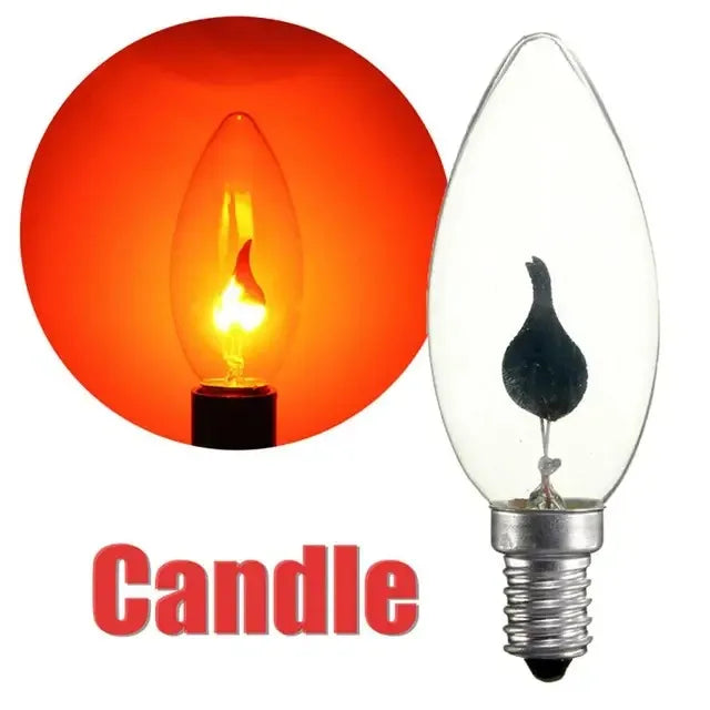 LED Bulb Candle Light Flame Effect Bulbs Simulated Nature Fire Flickering Light E14 E27 3W Filament Bulb Vintage Home Decor Lamp