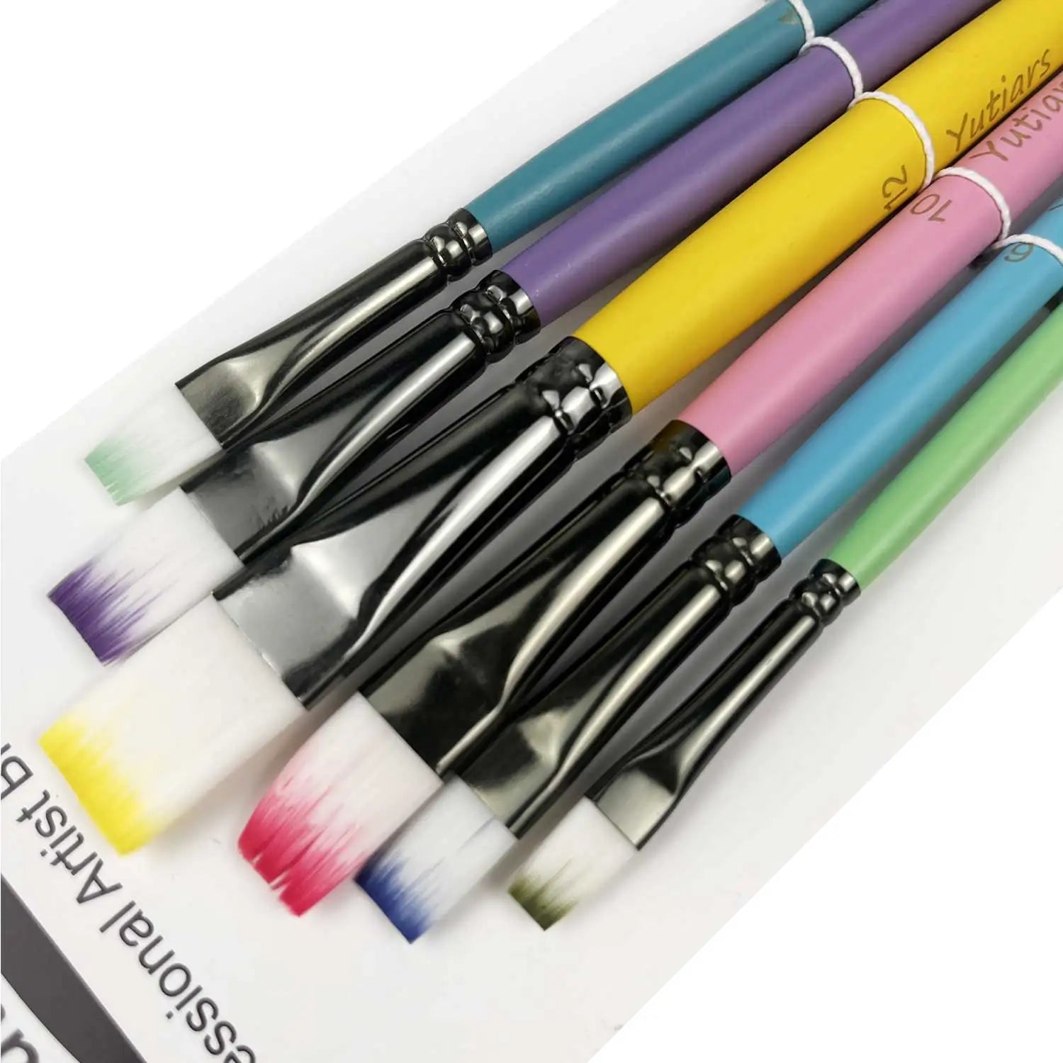 6 Pieces Paint Brush Set Artist Series Suitable for Artists and Beginners for Acrylic Painting Oil Watercolor Gouache