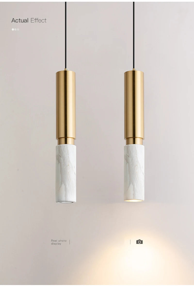 Marble Led Art Pendant Light Modern Nordic Light Luxury Pendant Lamp Indoor Lighting Home Decor For Living Room Bedroom Hotel