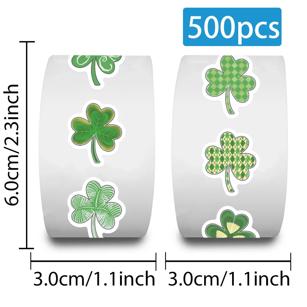 500pcs St Patrick‘s Day Stickers Decals For Laptop Notebook Skateboard Helmet DIY Aesthetic Stickers Creative Festival Gifts