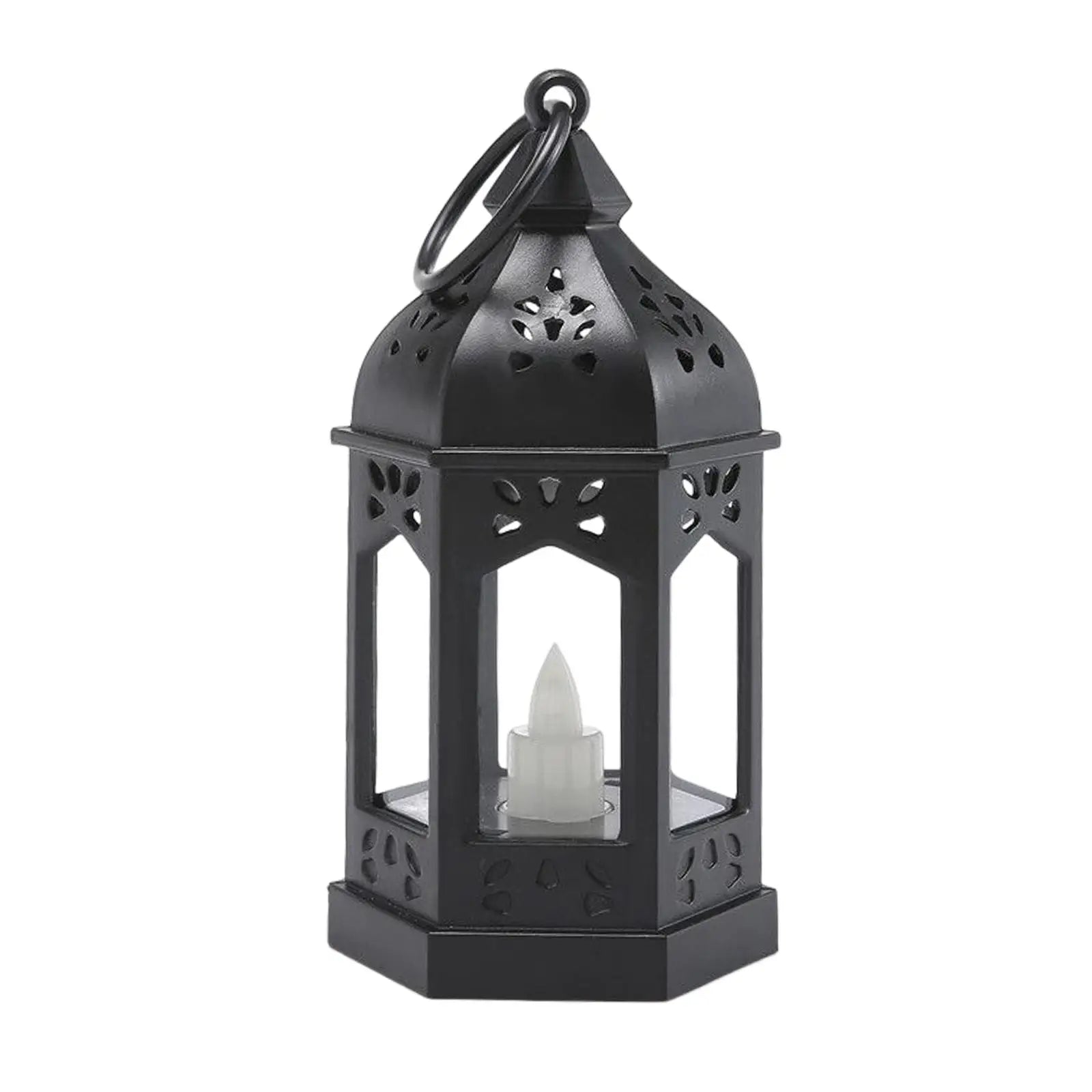 European Style Electronic Candle Lantern Wind Lamp Hanging Hook Candle Light for Garden Wedding Indoor Outdoor Home Decor