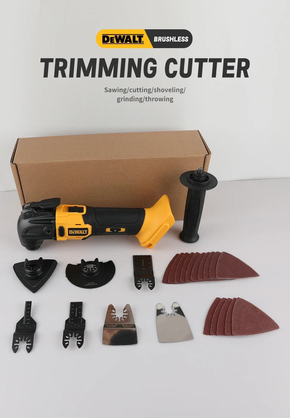 DEWALT 20V Cordless Oscillating Tool 3.2° Angle 6-Speed for Multi-Material Trimming/Cutting in Workshop & Home Renovation Tasks