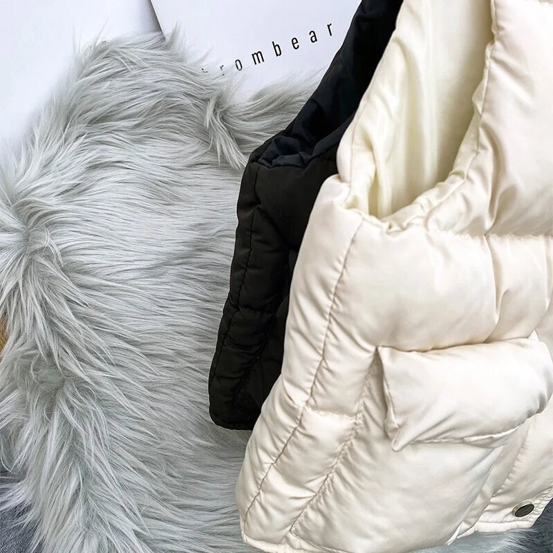 Fashion Baby Boy Girl Winter Toddler Vest Cotton Padded Child Waistcoat Solid Color Zipper Outwear Warm Thick Baby Clothes 1-12Y