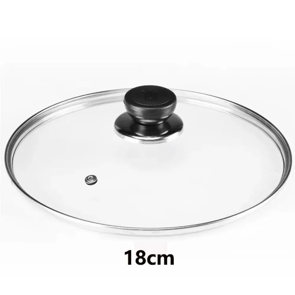 Durable Universal Pot Cover Tempered Glass Visible Pot Lid Anti-scalding Round Cookware Parts Kitchen Accessories