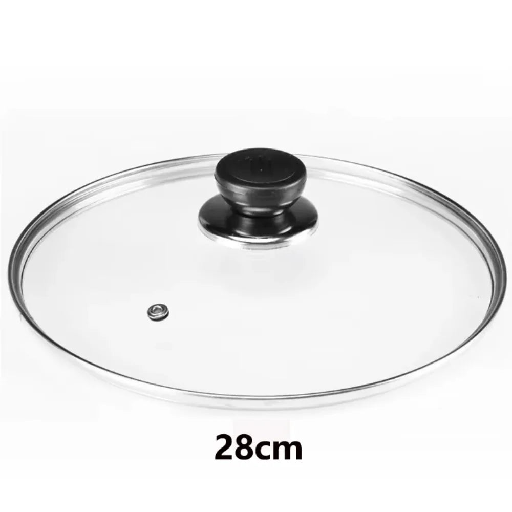 Durable Universal Pot Cover Tempered Glass Visible Pot Lid Anti-scalding Round Cookware Parts Kitchen Accessories