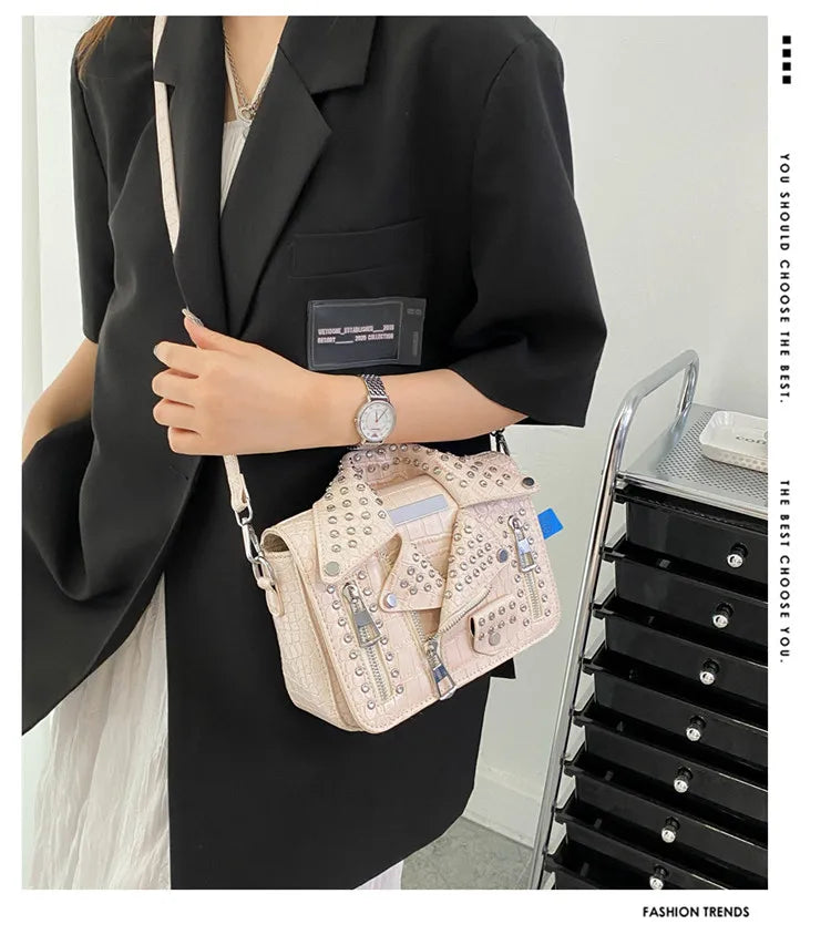 Fashion Jacket Design Crossbody Bag Rivet Clothes Shape Women Handbag Purse Brand Designer Lady Shoulder Bags Luxury Women's Bag