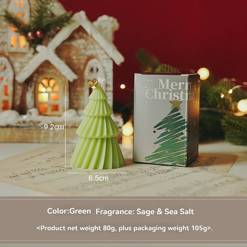 Handcrafted Christmas Tree Scented Candles | Creative Festive Ornament & Perfect Gift for Xmas Lovers | Premium Fragrant Decor