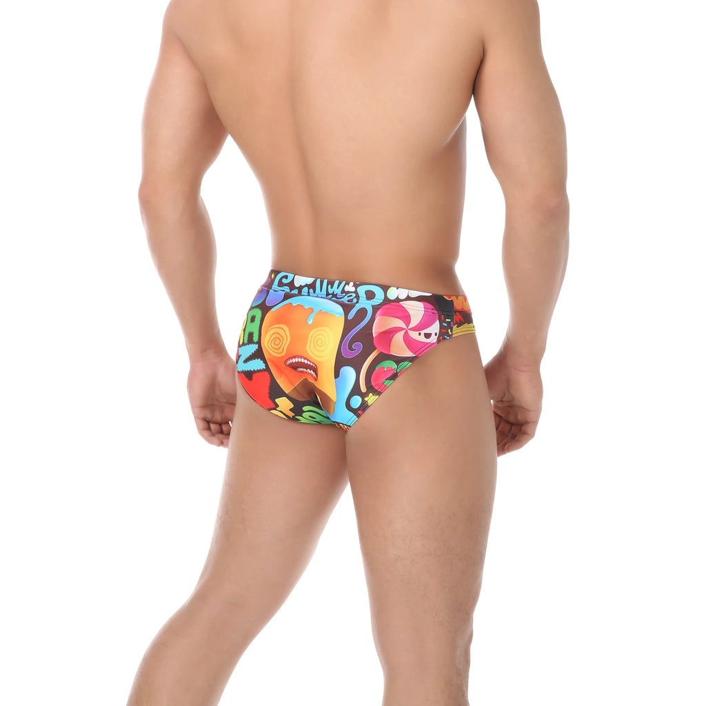 Men Swimming Trunks Sexy Low-waisted Briefs Bikini Summer Sport Beach Shorts Swimsuit Swimwear Bathing Suit Surfing Swim Briefs