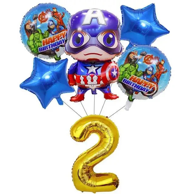 Marvel The Avengers Birthday Supplies Disposable Plate Napkin Cup Tablecloth Balloon for Kids Boy Superhero Party Decorations