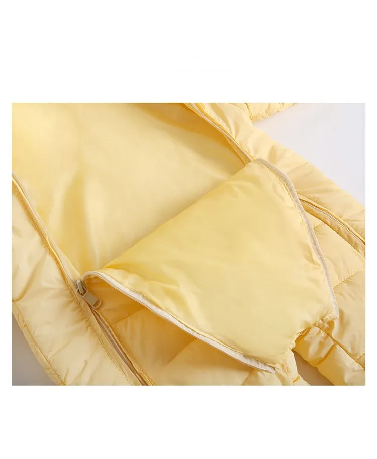 New newborn baby clothes jumpsuit baby solid color crawling clothes for boys and girls aged 0-3 winter cotton clothes for babies