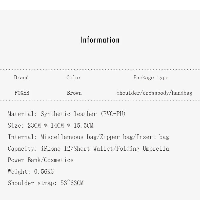 FOXER Vintage 2026 Women's Shoulder Handbag Fashion Large Pillow Bag Female Crossbody Bag for Daily & Commute Use
