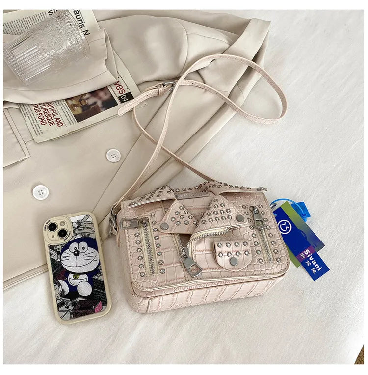 Fashion Jacket Design Crossbody Bag Rivet Clothes Shape Women Handbag Purse Brand Designer Lady Shoulder Bags Luxury Women's Bag