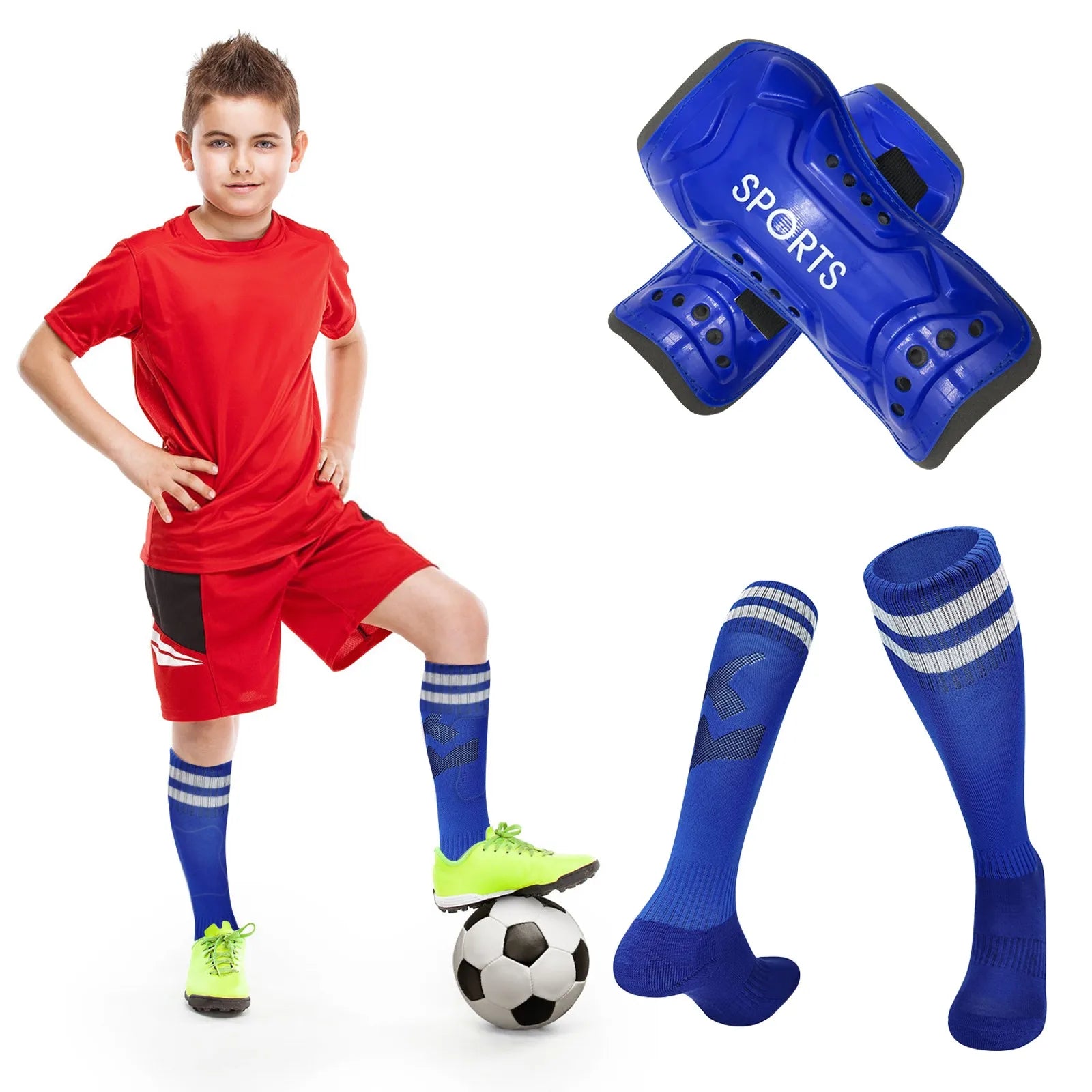 Professional Football Socks for Kids Boys Sports Long Tube Rubber Anti-Slip Man Soccer Thickened Towel Bottom Sweat Absorbing