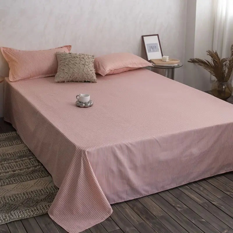 Bed Sheets Plaid Non-slip Comfortable Washed Twin Queen Full Size Nordic Style Universal Bedspread Simple Durable Antibacterial