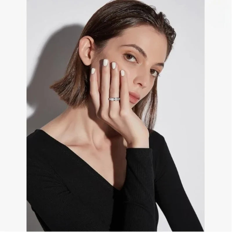 New Unisex Rings Simple Luxury Stainless Steel Fashion Wedding Jewelry Gift for Men & Women Korean Fashion Trend Jewelry Льготы
