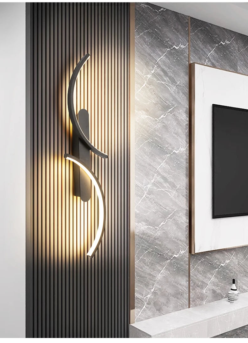 Minimalist Wall Lamp LED C Shape Wall Sconce Modern Simple for Home Decor Perfect Lighting Living Room Bedroom Hallway Office