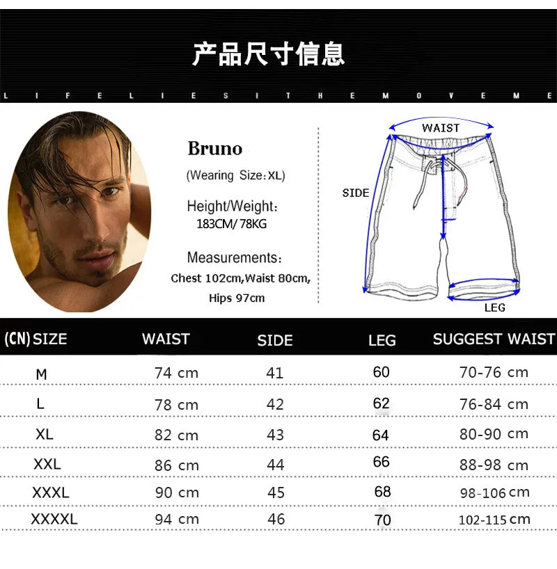 Quick-drying swimwear men beach shorts men's swimming trunks suit bath man holiday shorts quarter-print swimming trunk swimsuit
