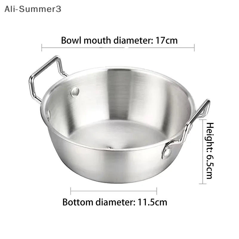 Stainless Steel Seafood Rice Pot Home Cooking Paella Pan Picnic Snack Plates Cookware Saucepan Dry Pots With Handle For Kitchen