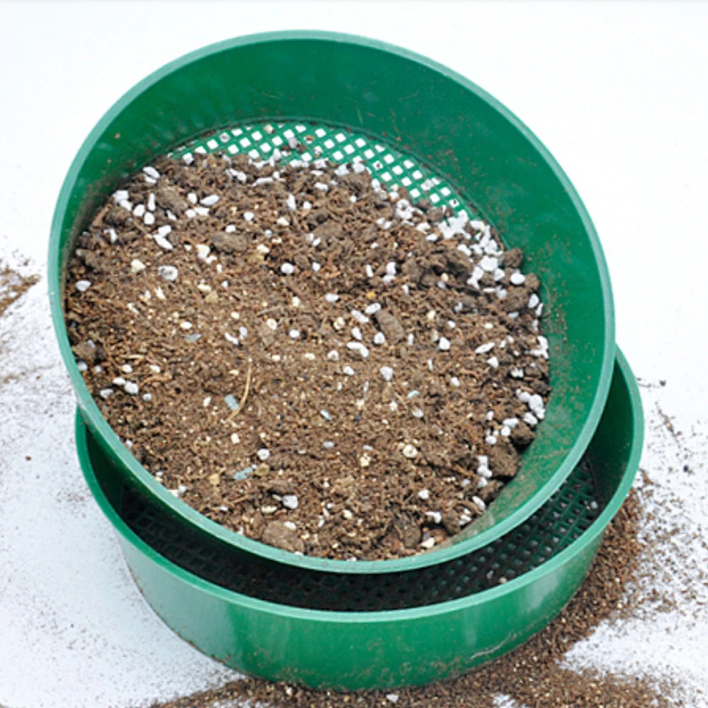 Garden Soil Filter Home Garden Tool Plastic Garden Sieve Sifting Tool Fine Mesh Soil Sieve For Soil Stone Mesh Gardening