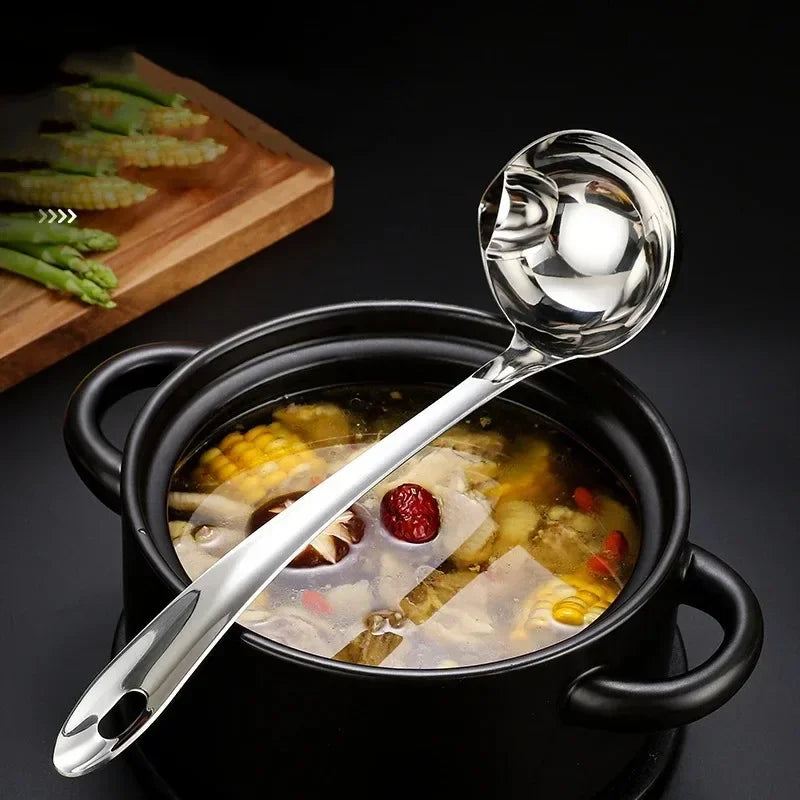 Stainless Steel Colander Spoon Soup Colander Kitchen Gravy Oil Soup Fat Separator Yogurt Oil Skimmer Spoon Kitchen Accessories