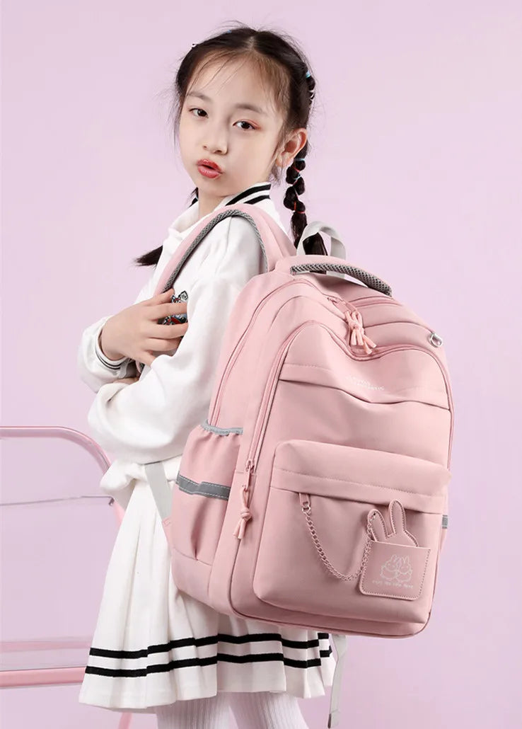 Fengdong kids school bag cute school backpack for girls children kawaii bookbag primary students gift large capacity backpack