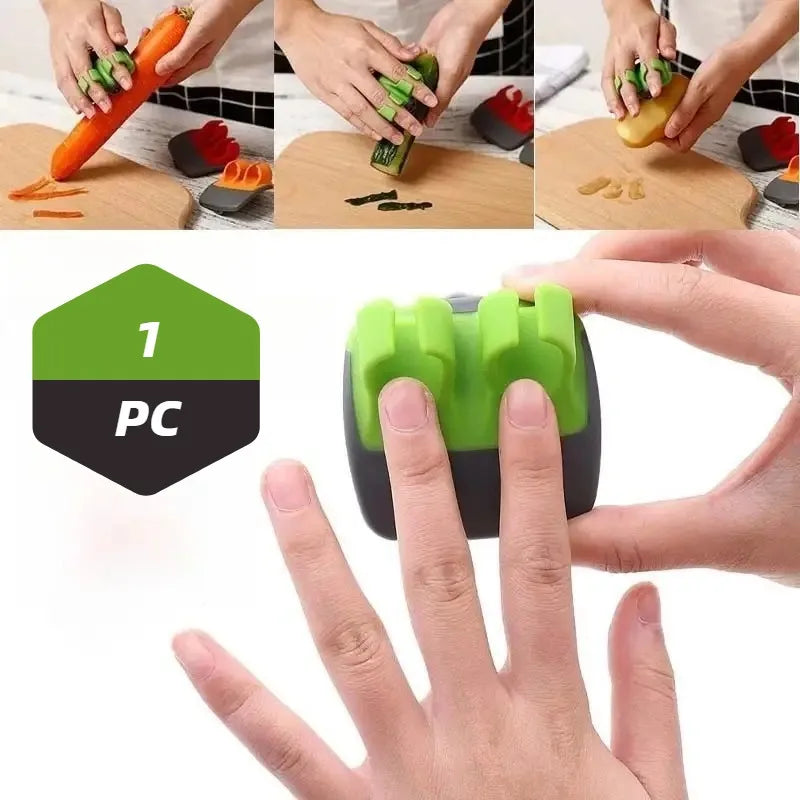 Vegetable Peeler Black Green Color Rubber Finger Grip Easy Remove Fruit Peels Quick Meal Preparation Kitchen Tool Sharp Blade