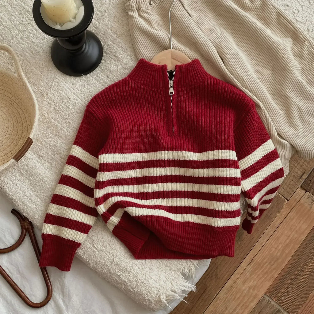 Childrens Clothing Sweater New Autumn 2024 New Loose and Versatile Casual Sweater