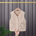 toddler girl winter clothes Autumn and Winter Children's New Lamb Velvet Vest Warm Vest for Infants and Girls toddler