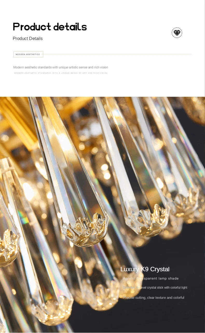 Nordic Luxury Living Room Lotus Pendant Lamp 2024 Modern Crystal Chandeliers Bedroom Restaurant Hotel Home Decor Lustre Fixtures